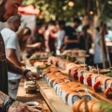 catering sushi na garden party